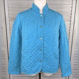 RQT PETITE Turquoise Quilted Jacket-Medium